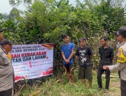 Cegah Karhutla, Polsek Bermani Ulu Edukasi Warga Desa Pal VIII soal Larangan Pembakaran Lahan
