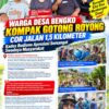 Warga Desa Bengko Kompak Gotong Royong Cor Jalan 1,5 Kilometer, Kades Budiono Apresiasi Semangat Swadaya Masyarakat