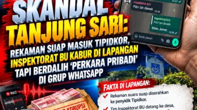 Skandal Tanjung Sari: Rekaman Suap Masuk Tipidkor, Inspektorat BU Kabur di Lapangan Tapi Berdalih ‘Perkara Pribadi’ di Grup WhatsApp